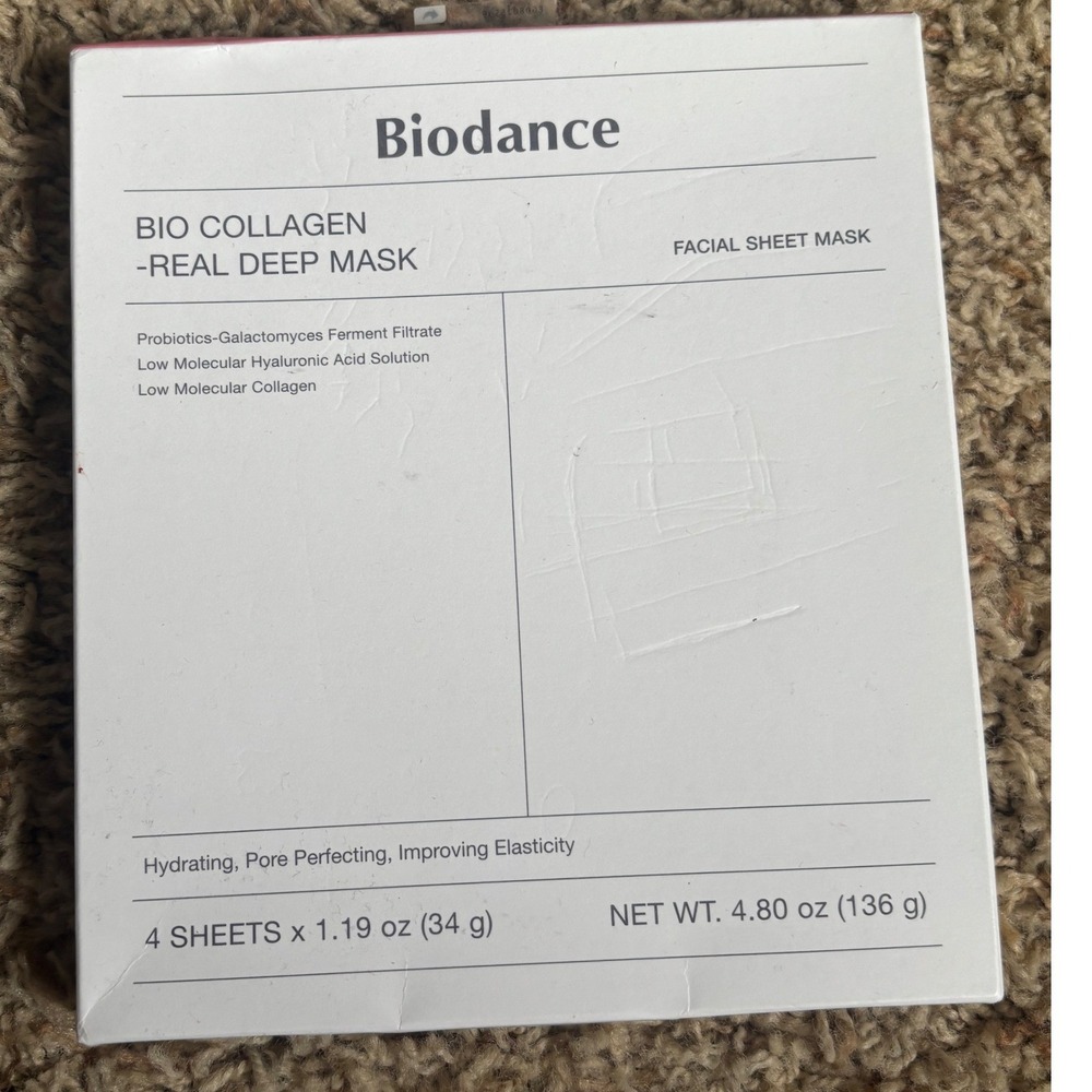Biodance Bio Collagen Real Deep Mask 4 Sheets Hydrating Pore Perfecting